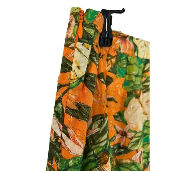 FARM RIO Caipirinha Tiered Cotton Midi Skirt Size Medium NWOT - Picture 3 of 6